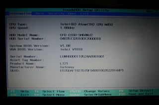 Gateway LT2100-51R (BIOS SSD)